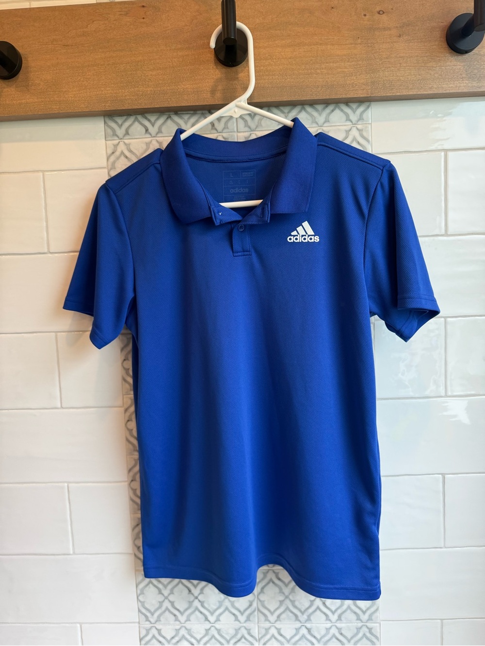 adidas Royal Blue Men’s Polo Shirt with Logo